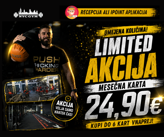 MESEČNA KARTA SAMO 24,90€ / MESEC